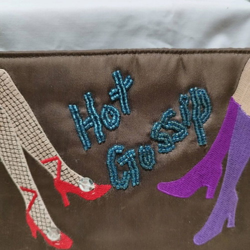Vintage embroidered handbag used with retro design