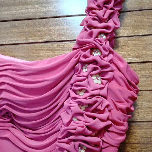 Pink maxi dress like new with one strap, size M/L Afterchock
