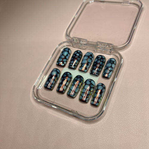 Handmade press-on nails new with full application kit