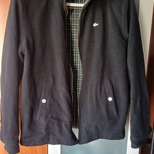 Lacoste jacket double-faced, like new, black and green, XL