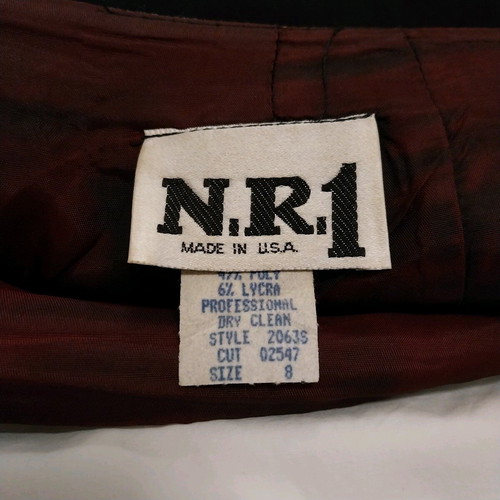 N.R.1 Black Skirt Size S like new with ecru trim