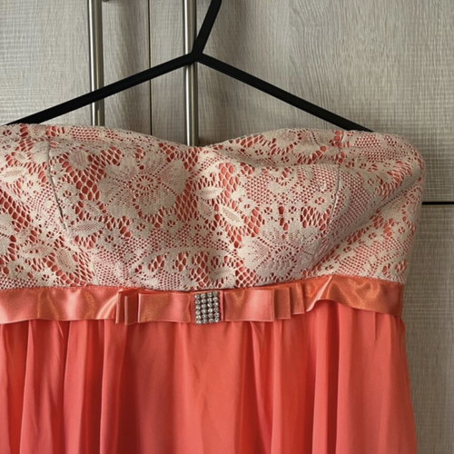 Angelo Psarros strapless dress coral, like new, size M