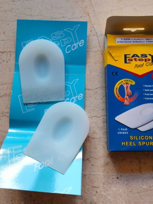 Silicone heel spur insoles L (42-45) like new