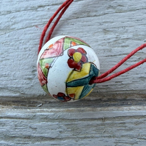 Handmade ceramic bracelet like new, multicolor