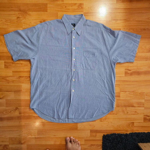 Crew Shirt Men Blue Plaid Short Sleeve Cotton XL like new