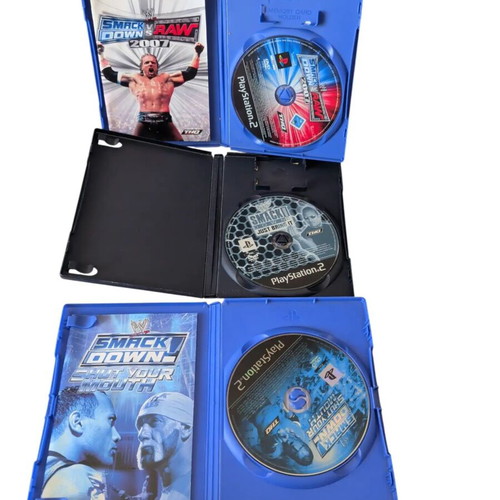WWE Smackdown games for PlayStation 2 used, pack of 3