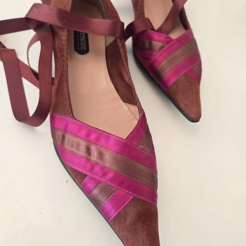Accessoire Diffusion pointed ballet flats like new, colorful suede