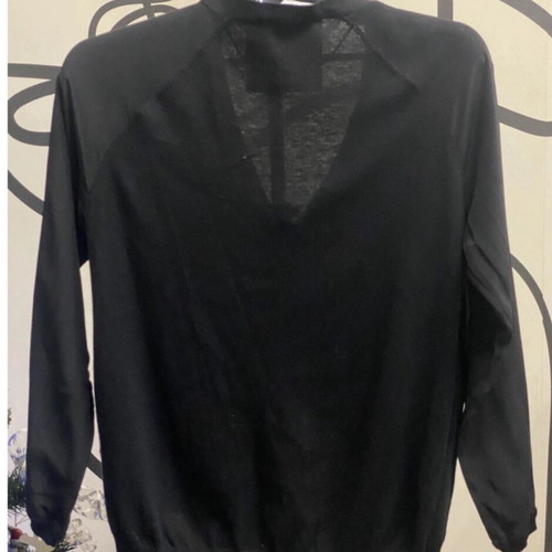 Sandro vest new, classic with 100% silk sleeves, black