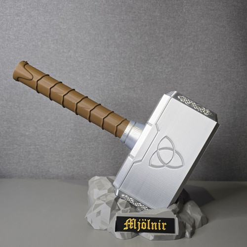 3D Printed Mjolnir Thor's Hammer with Base