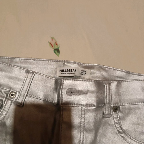Silver Pull & Bear pants like new, five-pocket, skinny fit
