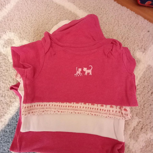 Mothercare baby bodysuit set used 4pcs for girl 9-12 months