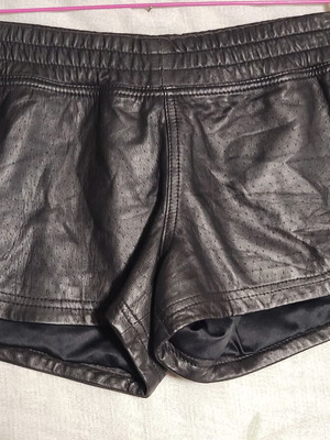 Nike women's leather shorts, size S, black