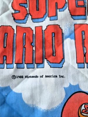 Nintendo Super Mario The Legend of Zelda 1988 υπερδιπλό χοντρό σεντόνι