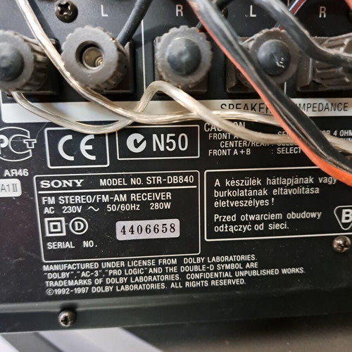 Sony sound system with B&W speakers like new