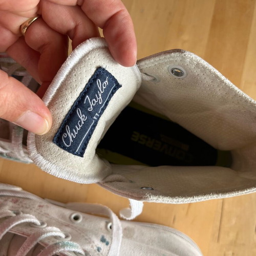 Converse white athletic shoes used, size 36