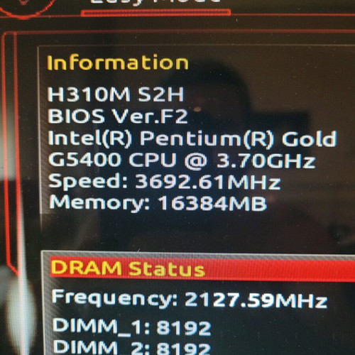 Intel Pentium Gold G5400 processor like new