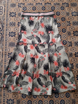 Girls' dress used, summer strapless for ages 8-10, multicolor