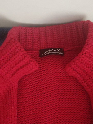 Max Lana women's cardigan with zipper used, red, size S