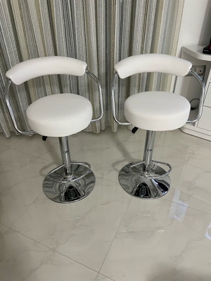 Bar stools unused like new, set of 2, inox quality