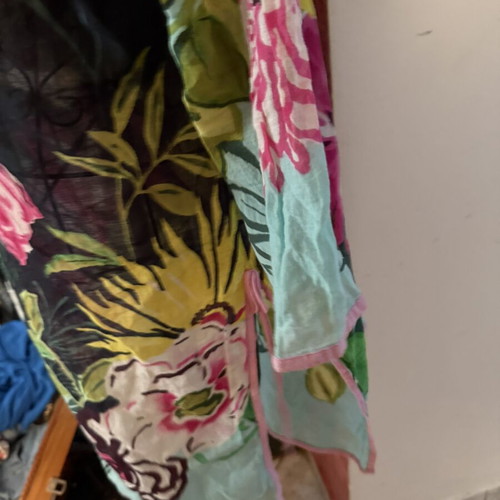 Floral Printed Blouse Tunic with Embroidery