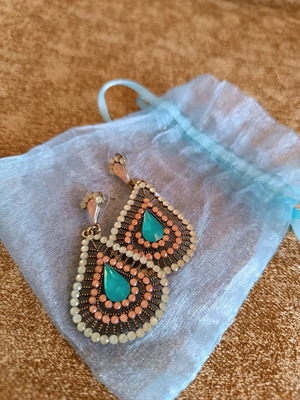 Earrings like new with stones