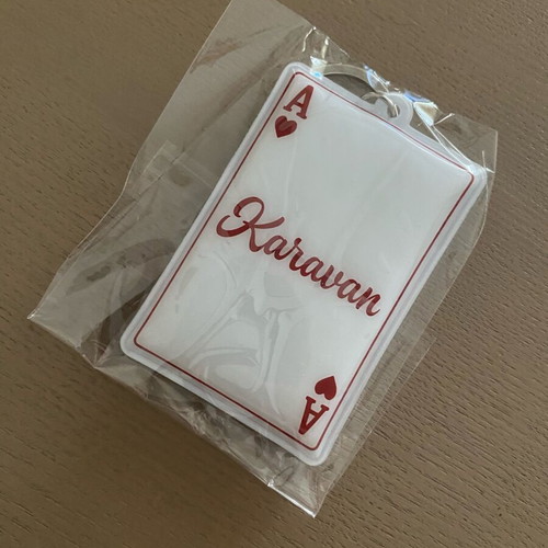 Karavan keychain new, white