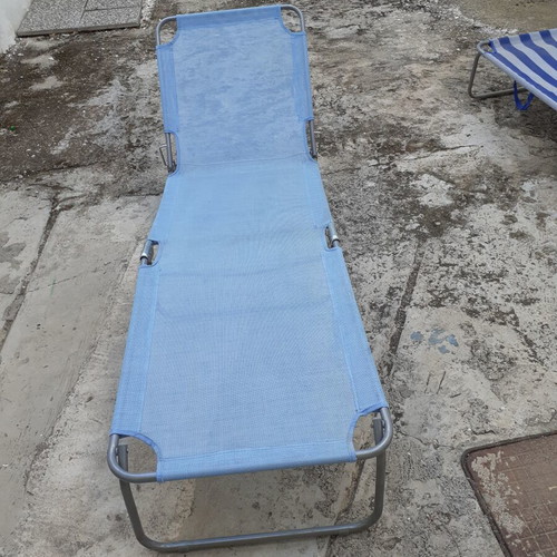 Aluminum sun lounger new with adjustable backrest