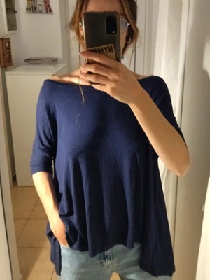 Naiba loose blouse blue, like new, size S