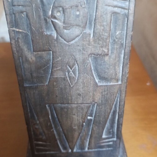 Boho wooden jewelry box used with defects