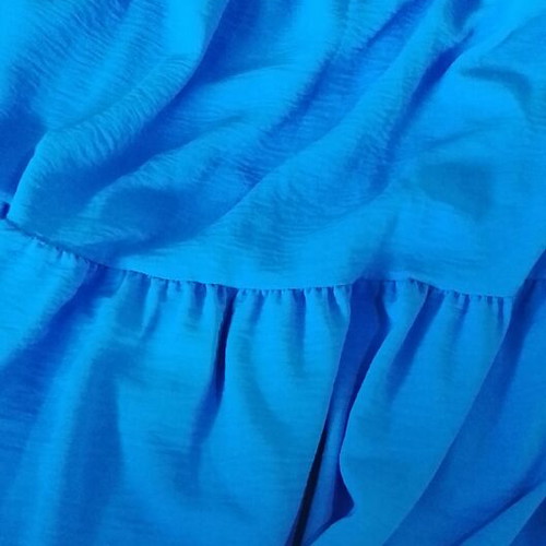 Long blue skirt with boho belt, unworn