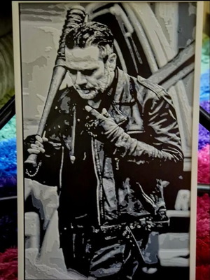 The Walking Dead Nigan wall art used, plastic canvas
