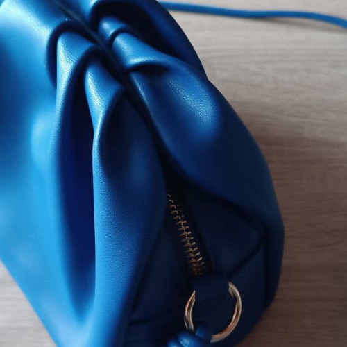 Marie Claire bag blue new with leather strap and gold detail