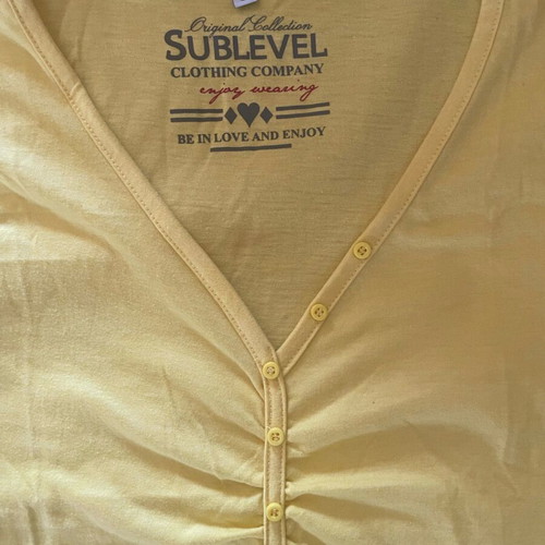 Sublevel women's summer blouse like new, yellow, size S