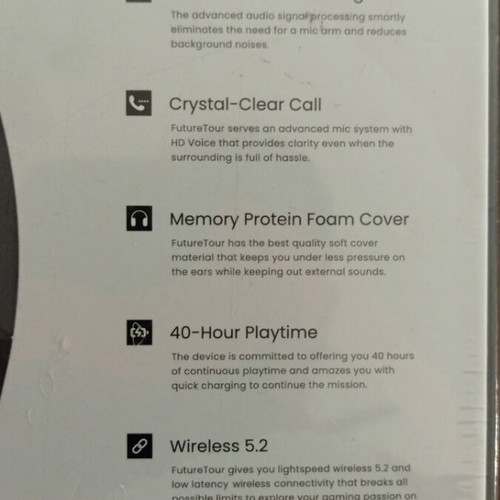FutureTour ANC HiFuture headphones new, wireless