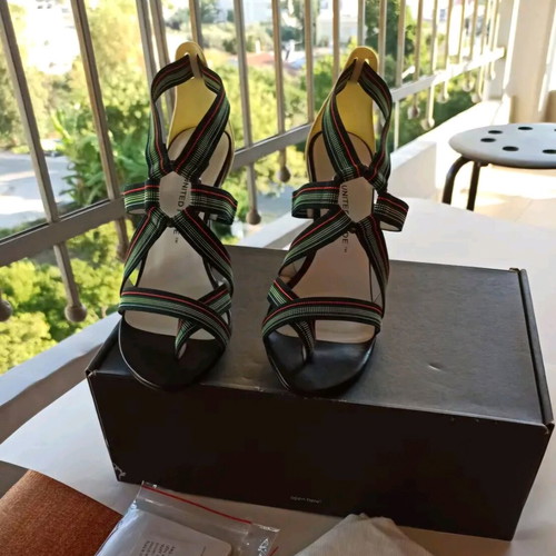 United Nude women's high-heeled sandals used, multicolor leather