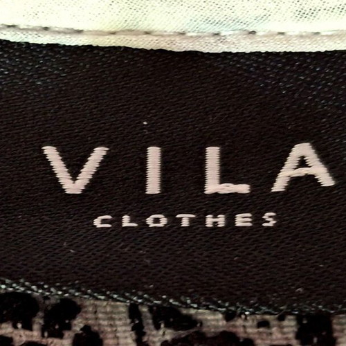 Vila Spring-Summer Dress used, sleeveless, floral embroidery, black and white, size 34