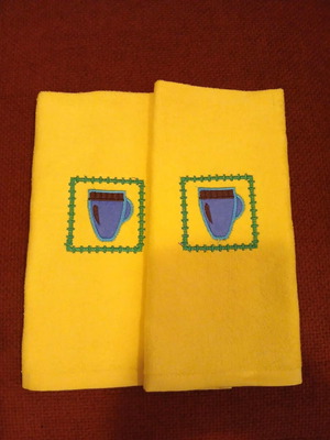 Set of 2 kitchen towels new, cotton 38x64