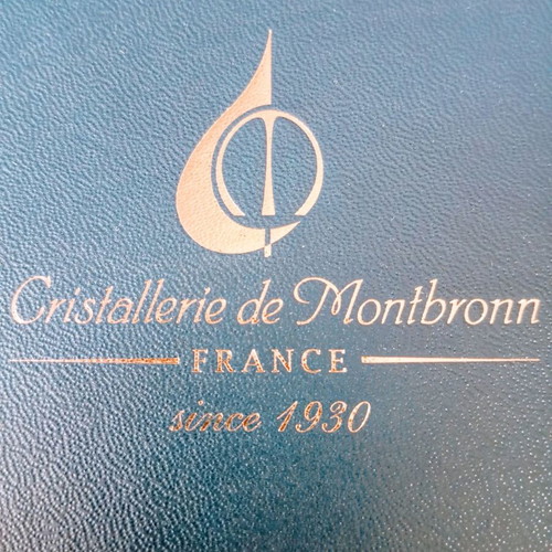 Cristallerie de Mond Broonn France crystal glass set new, 72 pieces
