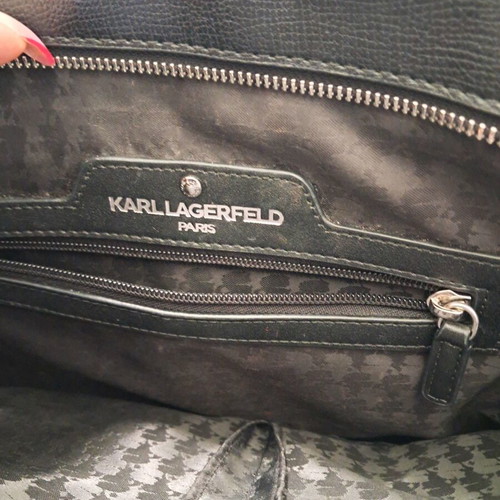 Karl Lagerfeld Paris Graffiti shoulder bag used, black multicolor