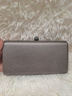 Evening bag new, beige handheld clutch