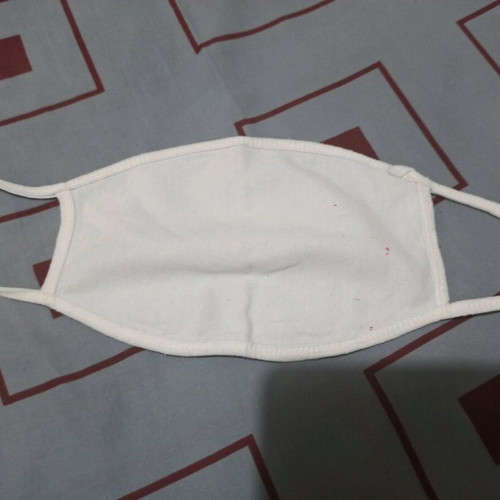 Cotton fabric mask small for small faces used