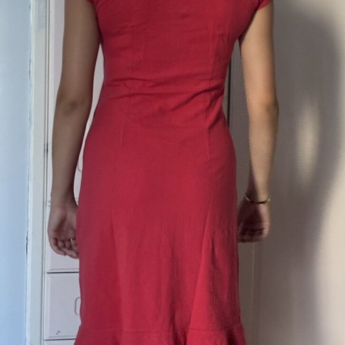 esprit red dress ESPRIT Shirt Dress in Orange Red