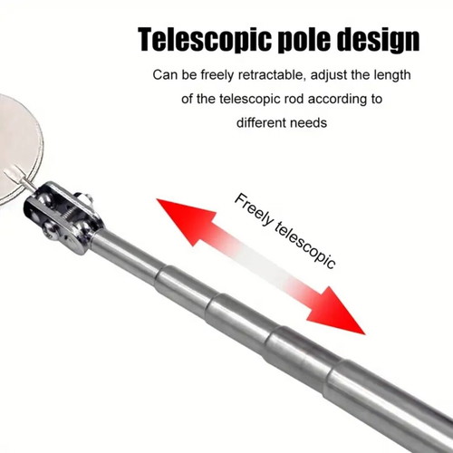 Telescopic mirror new with 360-degree angle and comfortable handle
