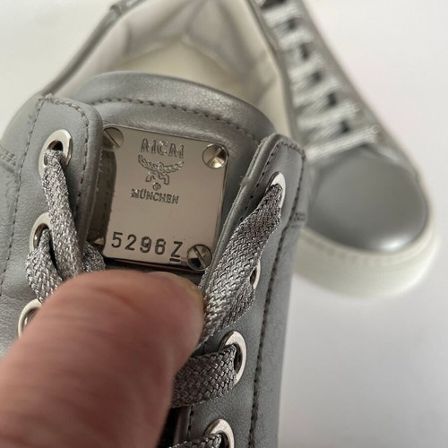 MCM leather sneakers gray like new, size EU 37