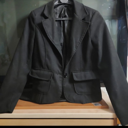 Wool women's jacket XL made in Italy like new, black