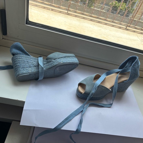 Fore’s Foremen’s Blue Wedge Sandals like new
