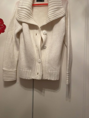 Zara cardigan used, white, size L