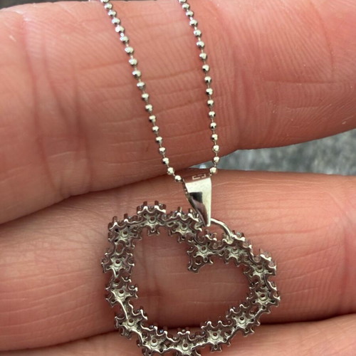 925 Silver Necklace with Blue Zircon Stones like new