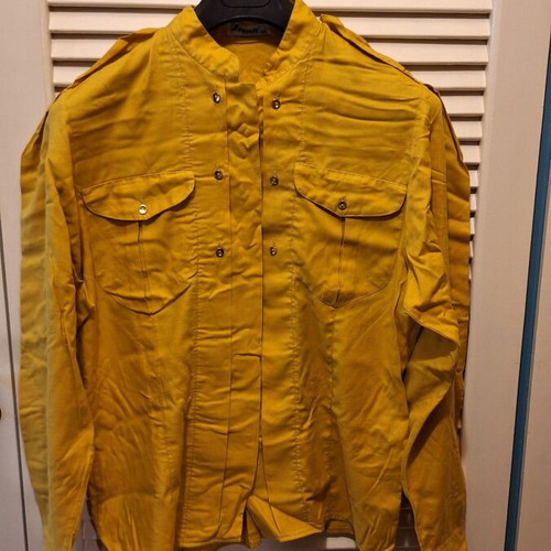 Arma mustard shirt with double button row like new