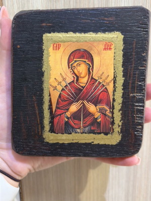 Icon of Panagia Eptaspathi with seven swords